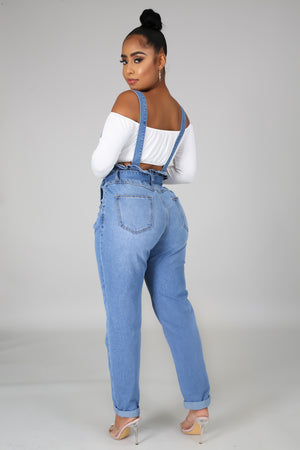 Denim Overall Pants