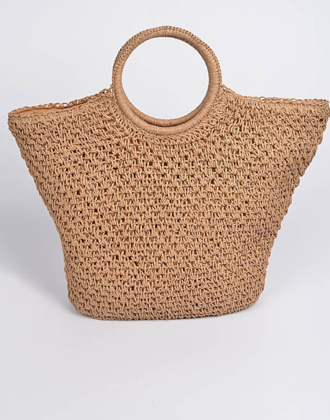 Straw Cross Basket Bag